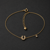 Filigranes Hufeisen Armband mit Glitzer