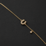 Filigranes Hufeisen Armband mit Glitzer