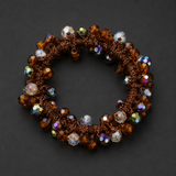 Chrystal Pearls mehrfarbig Haar-& Armband