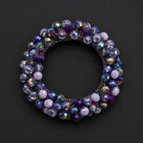 Chrystal Pearls mehrfarbig Haar-& Armband