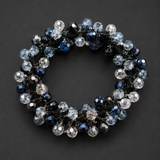 Chrystal Pearls mehrfarbig Haar-& Armband